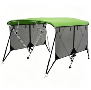 Auvent <span class=keywords><strong>de</strong></span> bateau pliable en <span class=keywords><strong>toile</strong></span> 600D résistant aux UV avec cadre en aluminium à 4 arceaux, protection pluie et soleil, qualité marine, vente en gros - Product Image 3