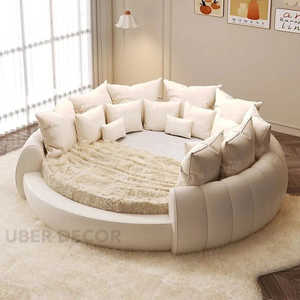 Doze Dome Round Cloud Chaise Lounge Luxe Sala de estar y salón Destacado por Uber Decor - Product Image 3