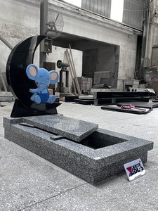 Lápida conmemorativa de diseño americano moderno New Grandee Black y G688 Monumentos de granito Baby Tombstone Precios para cementerio - Product Image 5
