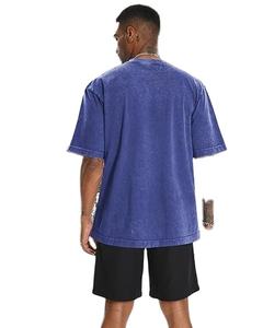 T-shirt Homme Uni Col Rond Qualité Supérieure Coupe Oversize Épaules Tombantes Grammage Lourd Respirant Grandes Tailles - Product Image 2