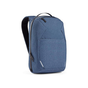 Minimalist Blue Polyester Laptop <b>Backpack</b> With Zipper Closure Front Pocket Unisex Softback Water Resistant Shoulder <b>Straps</b> - Product Image 1