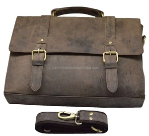 Wholesale Luxury Crazy Horse Leather <b>Bag</b> for Men High Quality Genuine Leather Satchel Laptop Messenger <b>Bag</b> Light Weight - Product Image 5