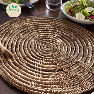 Modern Handmade Rattan Woven Non-Slip Eco-Friendly 500mm Diameter 5mm Thick <b>Table</b> Mat <b>Placemat</b> Dining <b>Table</b> Decor Made - Product Image 3