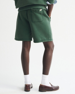 Men Green Cotton Fleece Shorts <b>Elastic</b> Waist Drawstring Casual Sweat Shorts Soft Comfortable Summer Shorts OEM ODM Factory - Product Image 4