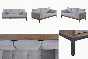 Arga Solid <b>Wood</b> <b>Sofa</b> Scandinavian Style Upholstered <b>Sofa</b> for Apartment Living Room and Hotel Furniture - Product Image 5