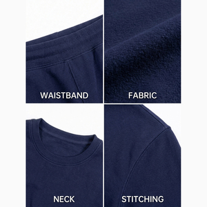 Conjunto de Sudadera con Cuello Redondo para Hombre, 2 Piezas |   Sudadera de Forro Polar y Pantalones Deportivos |   Conjunto Deportivo Informal - Product Image 6