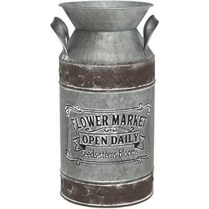 Jardinière décorative de jardin, qualité standard, seau à lait galvanisé avec poignée, seau à lait fait main, décoration de jardin, jardinière à fleurs - Product Image 3