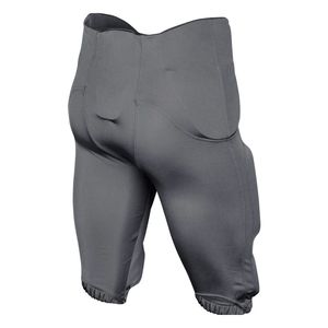 Pantalon de football américain gris foncé en mélange de nylon et de spandex avec rembourrage en mousse haute densité intégré, pour compétition professionnelle - Product Image 2