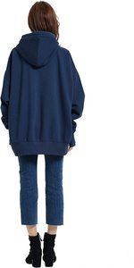 Hoodie court oversize en molleton 100% coton pour homme et femme, manches longues, grande taille, décontracté, fitness, mode, hiver - Product Image 4