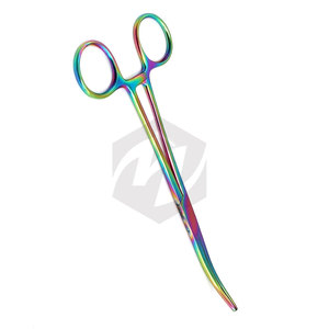 Pinzas Hemostáticas Multicolores Rainbow Pean de 8 Pulgadas, Pinzas Curvas de Acero Inoxidable con Acabado Multicolor Arcoíris, Profesionales para Cirugía - Product Image 2