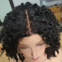 Super Double Drawn Raw Vietnamese Virgin Human <strong>Hair</strong> Extension Long Pixie <strong>Cut</strong> Wig with Lace Toupee Base Straight Deep Wave Styles