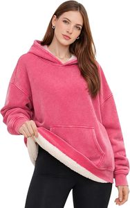 Sudadera con capucha de forro polar con lavado ácido, extragrande, premium, para hombre, de tejido grueso - Product Image 3