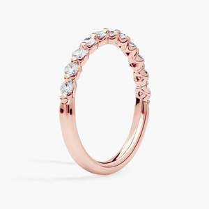 Anillo de Compromiso y Matrimonio de Oro de 14K con Diamante Flotante Certificado por IGI, 1/2 Ct, Cultivado en Laboratorio, Corte Brillante, Chapado en Rodio, con Garras Compartidas - Product Image 2