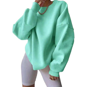 Sudaderas con capucha de felpa para mujer, cuello redondo, con logo personalizado, sudaderas con capucha tipo jersey para mujer, sudaderas extragrandes para mujer - Product Image 5