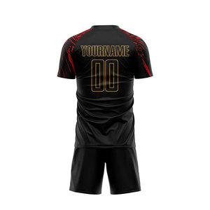Uniformes de fútbol con servicio OEM, logotipo personalizado, ropa deportiva profesional, uniformes de fútbol hechos de poliéster, conjuntos de camiseta y pantalones cortos. - Product Image 3