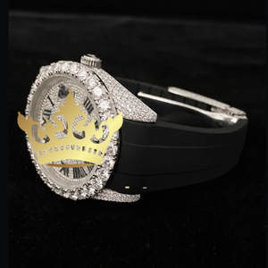 Custom Luxury Men's Watch with Moissanite Diamond Ice Out Rose Gold Tone Stainless Steel - Product Image 4