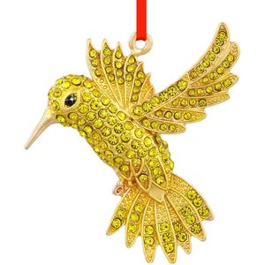 Ornamento Natalizio a Forma di Colibrì Dorato, Decorazione Metallica per Albero di Natale, Pallina e Ornamento per Albero a Forma di Colibrì - Product Image 1