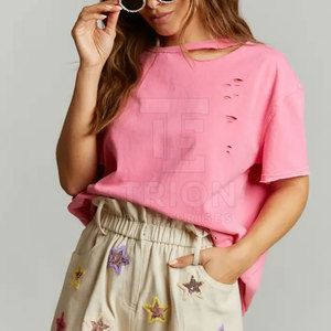 Camisetas de Mujer a la Moda de la Mejor Calidad, con Diseño Desgastado, Logotipo Personalizado y Camisetas para Hombre y Mujer Más Vendidas - Product Image 4