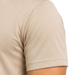 T-shirt de sport pour homme, beige et vert olive, performance, séchage rapide, athlétique, gym, course à pied, entraînement, logo personnalisé, OEM - Product Image 6