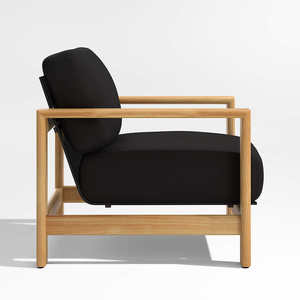 Sillón Moderno Nathalie Hecho de Madera de Teca Sólida de Alta Calidad con Acabado de Tapicería Natural para Uso en Interiores o Exteriores - Product Image 3