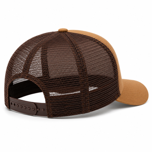 Custom Trucker <b>Cap</b> 5-Panel Structured Mesh Back Cotton Twill Front Embroidery Logo Unisex Adjustable Adult Casual <b>Hat</b> - Product Image 2