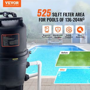 Actualización 525Sq. Sistema de filtro de piscina de cartucho Ft a prueba de fugas para piscina de tierra y bañeras de hidromasaje inflables Spa para piscinas enterradas - Product Image 2