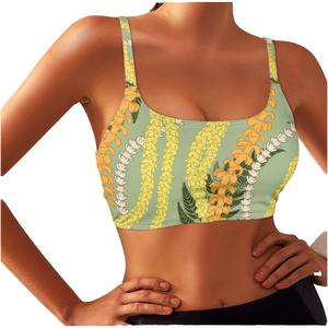 Soutiens-gorge de sport pour femmes, respirants et extensibles dans quatre directions, avec personnalisation Print Demand Front Maile Mokihana Lei, pour le yoga, le fitness et la course à pied - Product Image 6