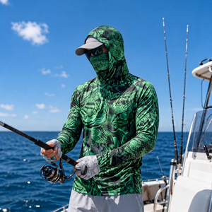 1. Wholesale UPF <b>face</b> mask fishing hoodie lightweight fishing <b>face</b> hoodie masked fishing <b>shirt</b> for tournament retailers - Product Image 1