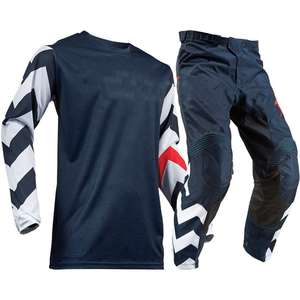 Ensemble de motocross imprimé haute performance, maillot et pantalon durables, vêtements de sport, coupe-vent, respirant, séchage rapide, % polyester, conçu - Product Image 3