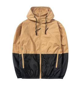 <b>Men</b> Casual Hooded Windbreaker <b>Jacket</b> Premium Lightweight Outdoor Soft Waterproof 100% Polyester Regular Fit Fashion Everyday - Product Image 1