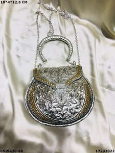 Handmade Luxury Metal <b>Clutch</b> <b>Bag</b> for Women Silver Brass Fashion Dress Style <b>Bridesmaid</b> Gift for Royal Weddings - Product Image 4