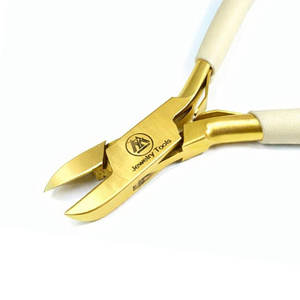 Alicates de corte lateral con logotipo personalizado, alambre dorado, punta de corte afilada, herramienta de joyería de acero inoxidable de alta calidad, 5 pulgadas, OEM - Product Image 2