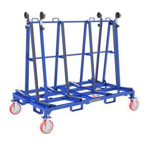 Carro de Transporte de Vidrio y Piedra AUSAVINA de Acero con Cuatro Ruedas Bloqueables, Duradero, con Estante de Almacenamiento en Forma de A, 5000 kg - Product Image 3