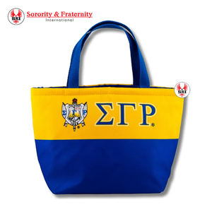 Sac de sport personnalisé pour femmes de la sororité Sigma Gamma Rho, style SGRho, grand sac fourre-tout, sac de sport, sac de voyage, polyester durable, sac à main tendance - Product Image 1