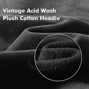 Sweat-shirts délavés à l'acide pour homme, 100% coton, respirants, légers, couleurs personnalisables, collection hiver, prix de gros - Product Image 5