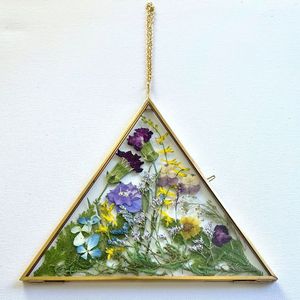Wholesale Geometric Triangle Brass Glass Photo <b>Frame</b> Hanging Pressed Flower Specimen Display Stand Home Wall Decor <b>Picture</b> <b>Frame</b> - Product Image 1