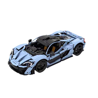 MORK 023001 Voiture de course RSR bleue, super rapide, véhicule de sport, briques de construction pour garçons