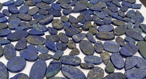 Cabujón de Piedra Preciosa de Lapislázuli Natural en Stock |   Piedra de pirita azul profundo para la fabricación de joyas |   Proveedor Mayorista a Granel en India - Product Image 4