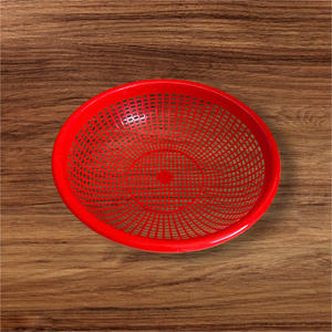 Panier de rangement rond en plastique creux écologique 41x13 cm pour congélateur, nécessités quotidiennes de cuisine, lave-vaisselle et étagère à légumes - Product Image 2