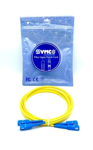 Cable de Fibra Óptica de Grado de Red SC/UPC-SC/UPC-SM-DX-3.0-3M-2, Cable Óptico Dúplex con Revestimiento Amarillo, Monomodo - Product Image 1