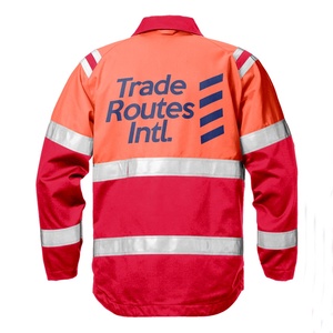 Customizable B2B Reflective Stripe Coverall Waterproof Industrial Outdoor Workwear <b>Jacket</b> for Comfort and Safety - Product Image 6