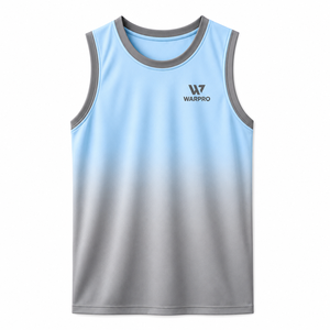 WARPRO Camiseta sin Mangas Unisex Azul Grisáceo, Transpirable, de Poliéster, para Todas las Temporadas, Cuello Redondo, Deportiva - Product Image 1