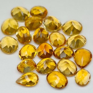 พลอยซิทรินธรรมชาติทรงรีเจียระไน 21 เม็ด สีเหลืองทอง น้ำหนัก 52.60 กะรัต สำหรับทำเครื่องประดับ - Product Image 6