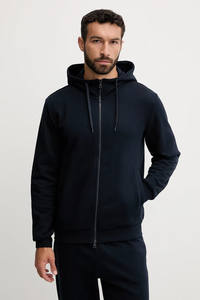 Sweat à capuche zippé 100 % coton de haute qualité avec option personnalisée, impression par décoloration et finition délavée à l'acide, écologique, couleur unie, automne - Product Image 3