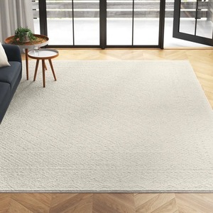 Tapis rectangulaire moderne uni avec dos antidérapant en caoutchouc pour salon, décoration intérieure, tapis tufté de moyenne épaisseur - Product Image 3