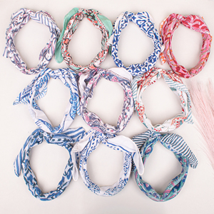 Cotton Square Floral Scarf Handmade Block Printed Fashion Multifunctional Casual Wear Summer Handkerchief Bandana Skin-Friendly - Product Image 3
