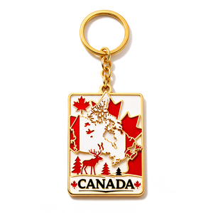 Porte-clés en métal personnalisé Canada, souvenir touristique tendance 2026 pour les voyages en pays étranger, football - Product Image 4