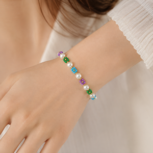 Handmade Miyuki Seed Beads Flower Pearl <b>Bracelet</b> Women Girls Colorful Daisy Adjustable <b>Boho</b> Trendy Party Summer Fashion Jewelry - Product Image 6