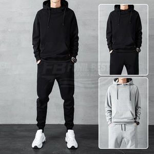 Conjunto Deportivo Personalizado de Alta Calidad 100% Algodón, Otoñal, Antiestático, 2 en 1, Sudadera con Capucha y Pantalones Jogger para Hombre, Servicio OEM - Product Image 2