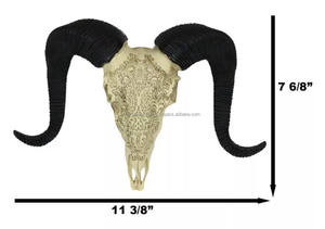 Crâne de buffle avec cornes, fait main, imperméable, décoration d'intérieur animale, représentation sacrée de l'esprit de la nature sauvage des peuples indigènes - Product Image 3